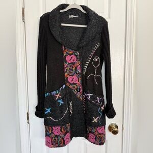 Liquid by Sioni Women’s Creative Multicolor Cardigan